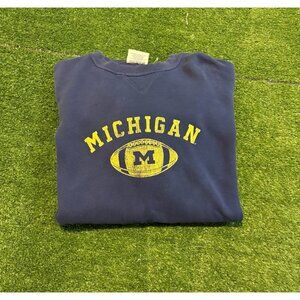 Vintage Michigan Wolverines sweatshirt mens XL blue yellow football Lee Sport 42